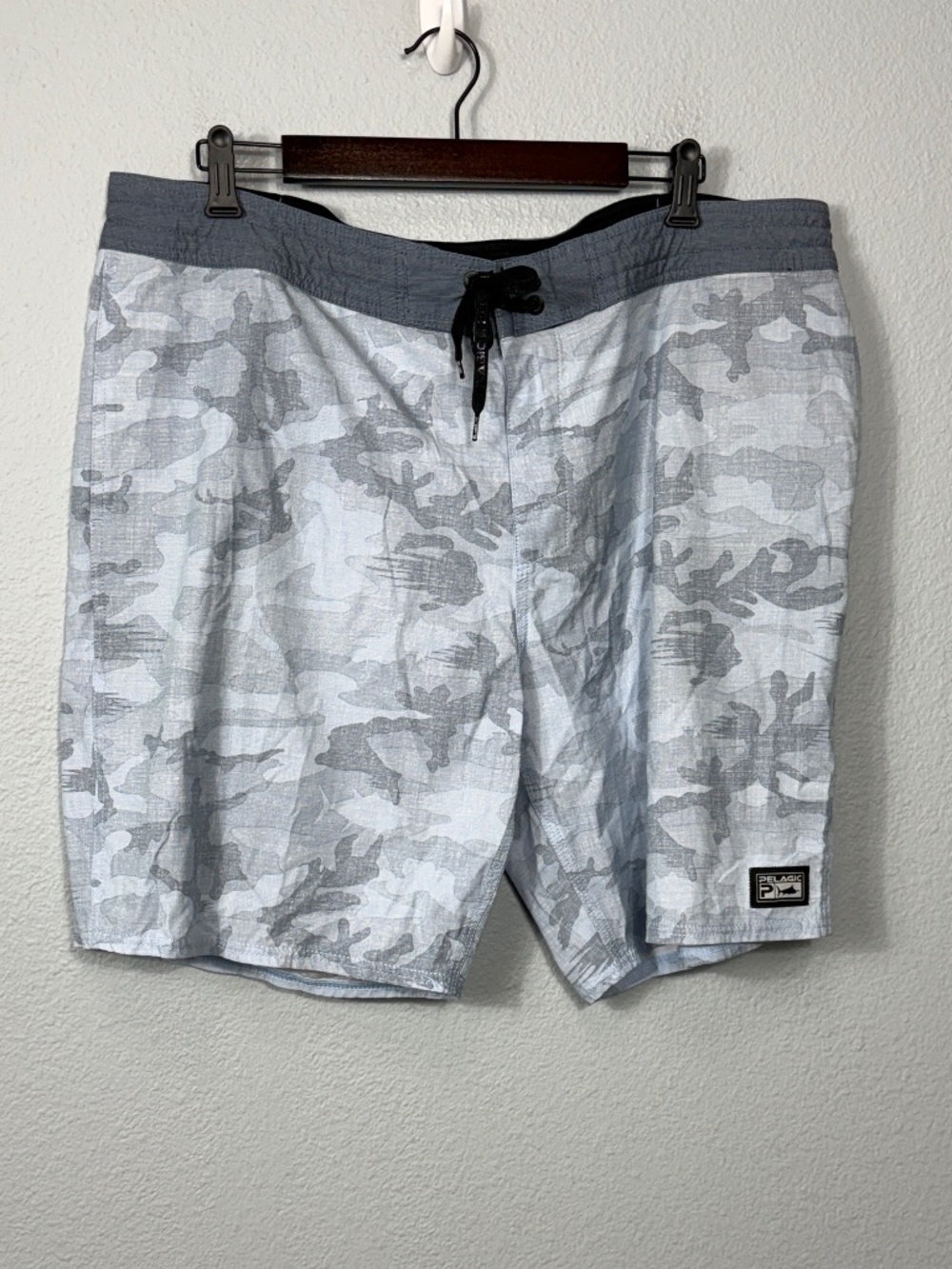 Pelagic Men's Gray Camo‎ Swim Trunks